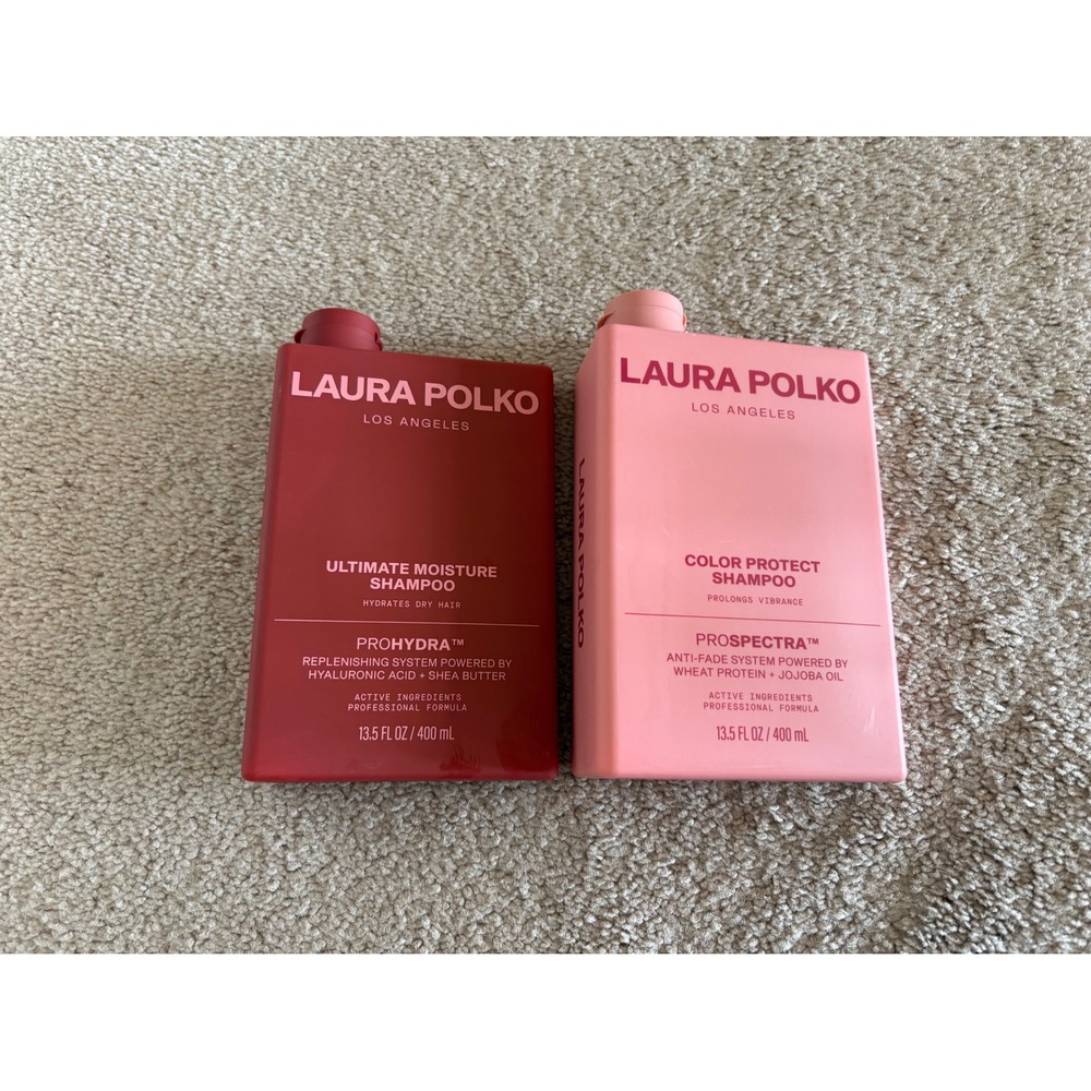 New Laura Polko Ultimate Moisture & Color Protect Shampoo Duo 13.5oz Set